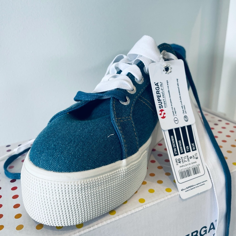 ✨HOST PICK ✨ SUPERGA  | Denim platform sneakers (NWT) - Picture 3 of 8